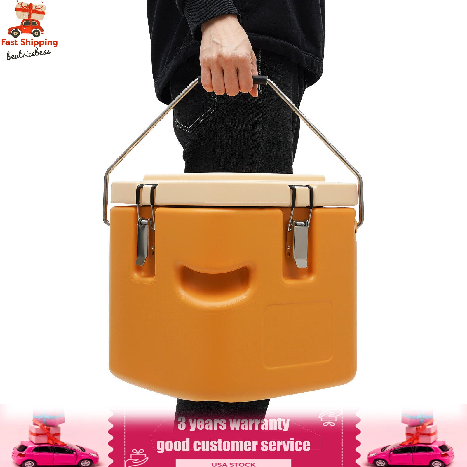 2.5GAL Insulated Soup Carrier Coolers For Food Commercial Food Warmer Hot Box