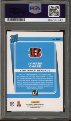 Ja'Marr Chase Signed Bengals Rookie Card - Autograph Gem Mint 10