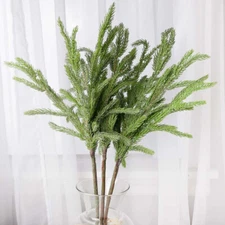 6 Indoor/Outdoor Artificial Spruce Wispy Norfolk Pine 23" Sprigs