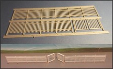 Factory fencing   3D printed.   340mm length including pair of Gates  00 Gauge