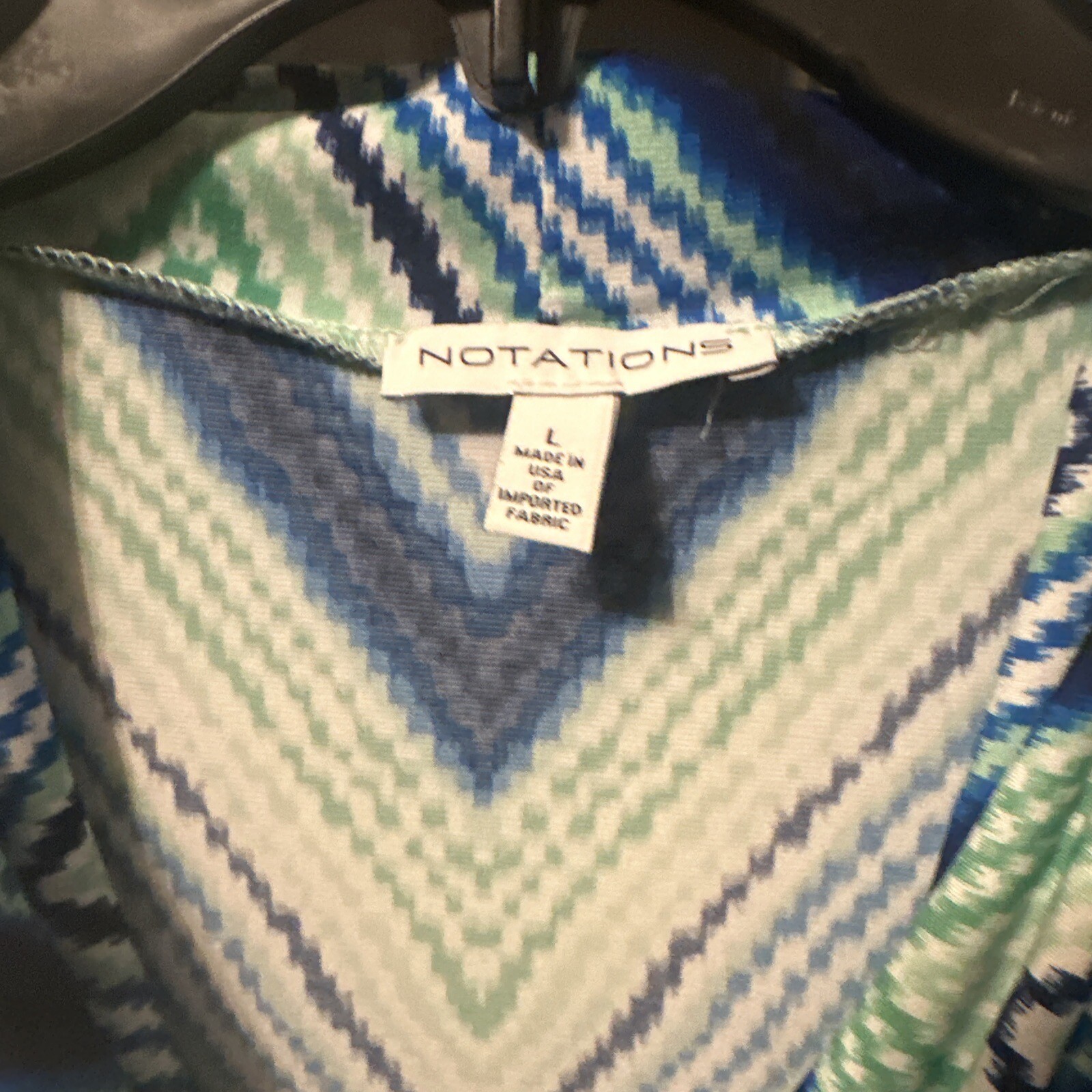 Notations L Multicolored Sleeveless Waterfall Shi… - image 2