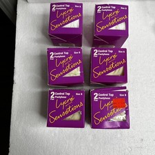11 Prs Vintage Lycra Sensations Pantyhose Shell and White Size B - READ 