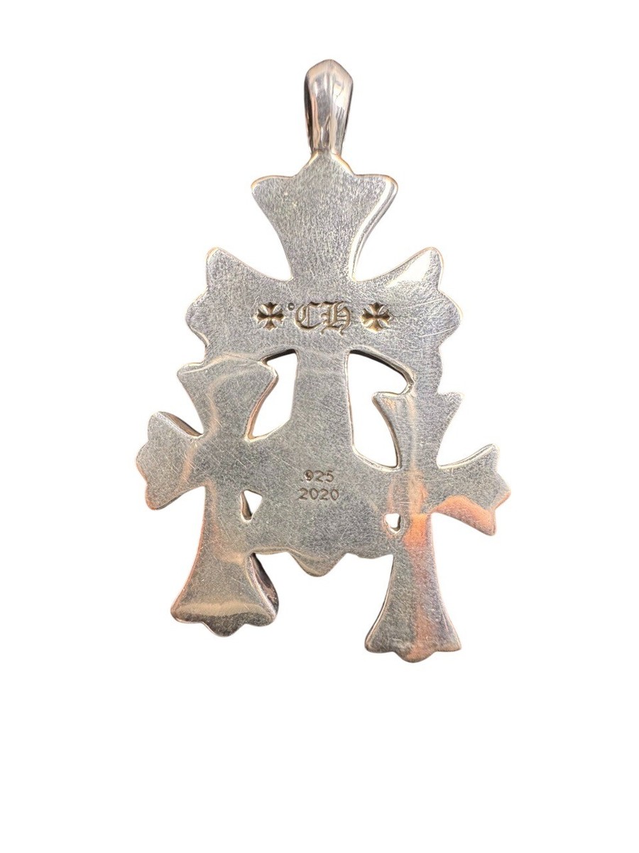 アクセサリー Chrome Hearts Triple CH Cross Pierce Chrome Hearts Triple Cross Pendant | eBay