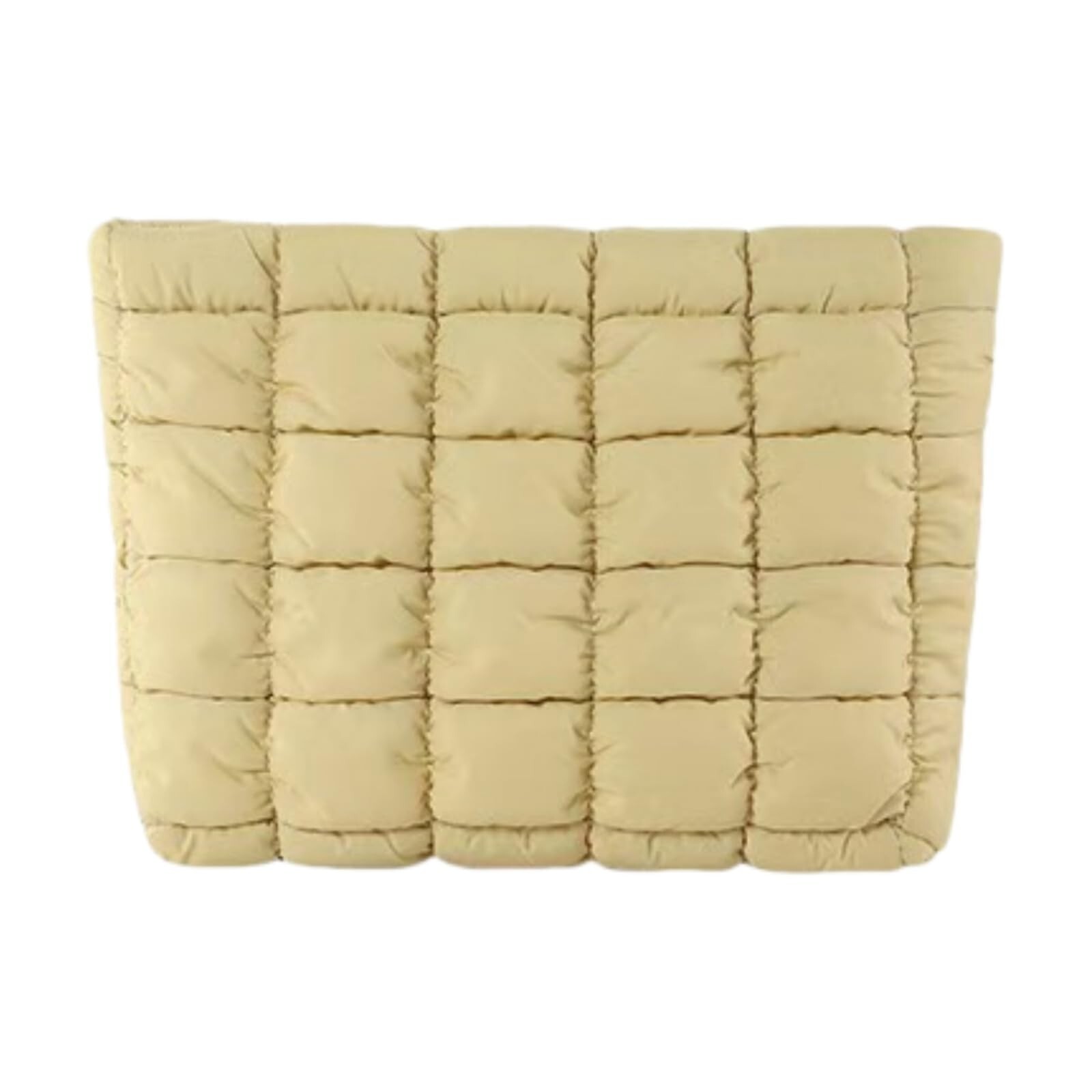 Women's Aesthetic Puffy Checkered Quilted Makeup Pouch