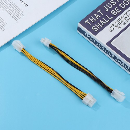 1Pc 4 Pin Male To 8 Pin Female Lead Extension To CPU Power Converter Cable _yi - Afbeelding 7 van 11