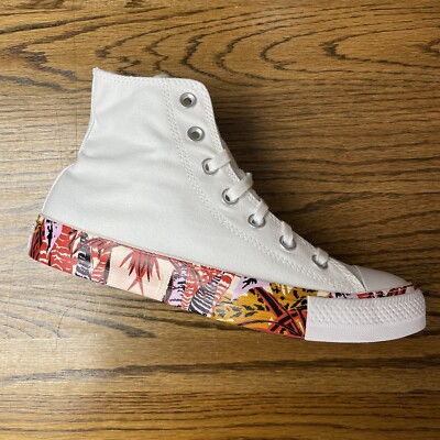 Converse Chuck Taylor All Star White Topical Side Hi Top Sneaker Women Size 8