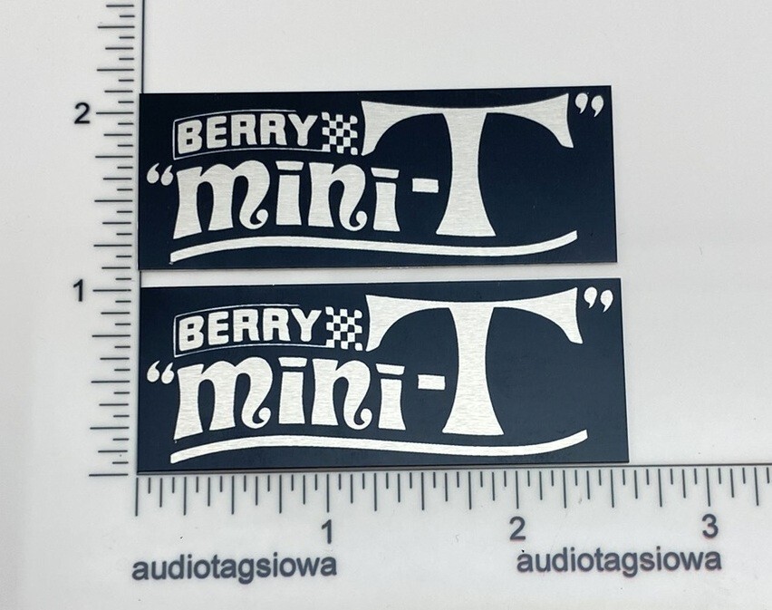 Berry Mini-T Dune Buggy Badge Logo Emblem Custom Pair