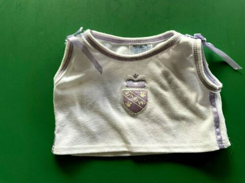 Build a Bear Full Size Teddy Bear Clothing - Girls White Princess Tank Top Shirt