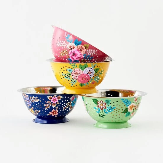 Hand Painted Floral Colander, 4 Options