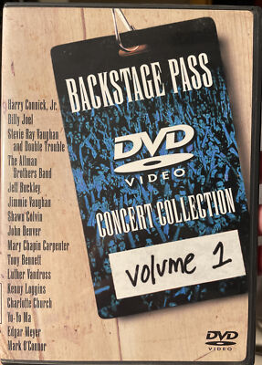 Backstage Pass Concert Collection Volume 1 (DVD, 2000) Various Artists RARE OOP