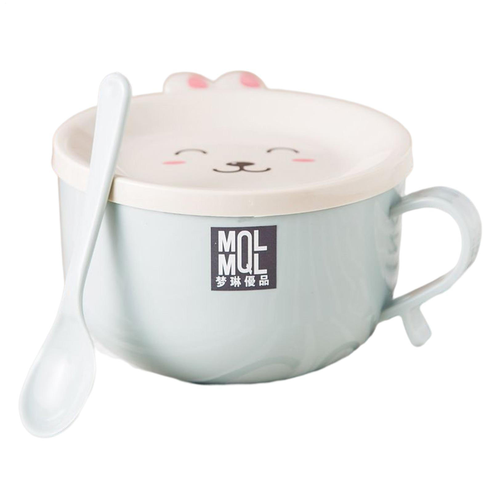 Rabbit Ramen Noodle Bowl Soup Bowl Double-layer Stainless Steel Large Capacity