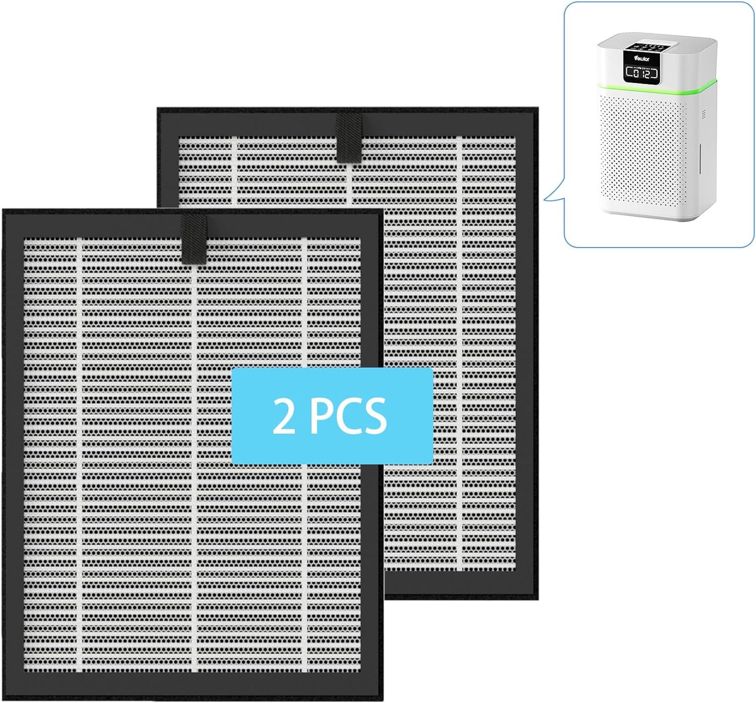 Air Purifier Replacement Filter True HEPA for ClearAir A5 Compatible 2 Pack-image