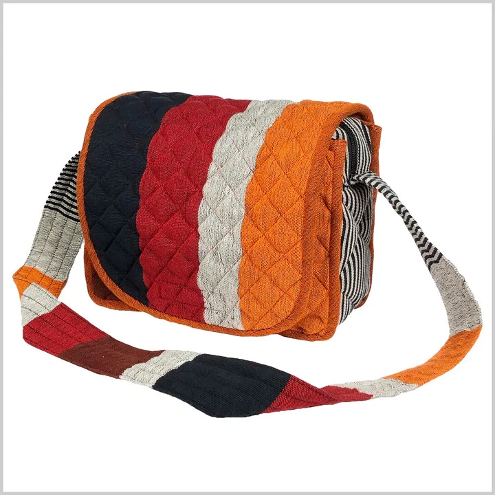 Grey-Multi Colorful Handloom Woven Duffel bag - Bags and Belts Women  Accessories | World Art Community