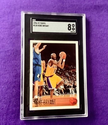 1996-97 TOPPS #138 KOBE BRYANT ROOKIE RECENT SGC 8 UNDERGRADED LAKERS LEGEND
