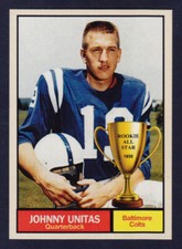 Johnny Unitas Baltimore Colts / MC Rookie All Star #1 / FREE SHIP / NM+