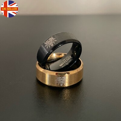 The Witcher Ring Hexer Wolf Stahlring Hexer Logo Geschenk Schmuck Videospiel