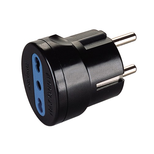 Poly Pool Adattatore spina italiana-tedesca 16A Nero 451.1