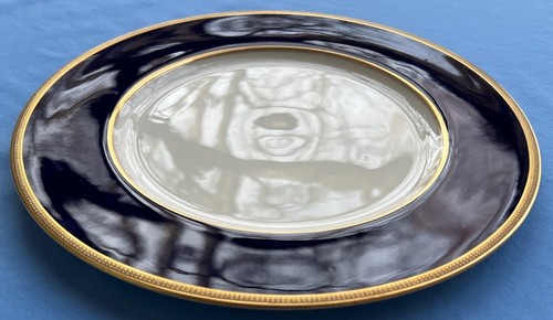 Set of FOUR Lenox Tuxedo Cobalt Blue Dinner Plates Excellent Condition - Picture 5 of 10