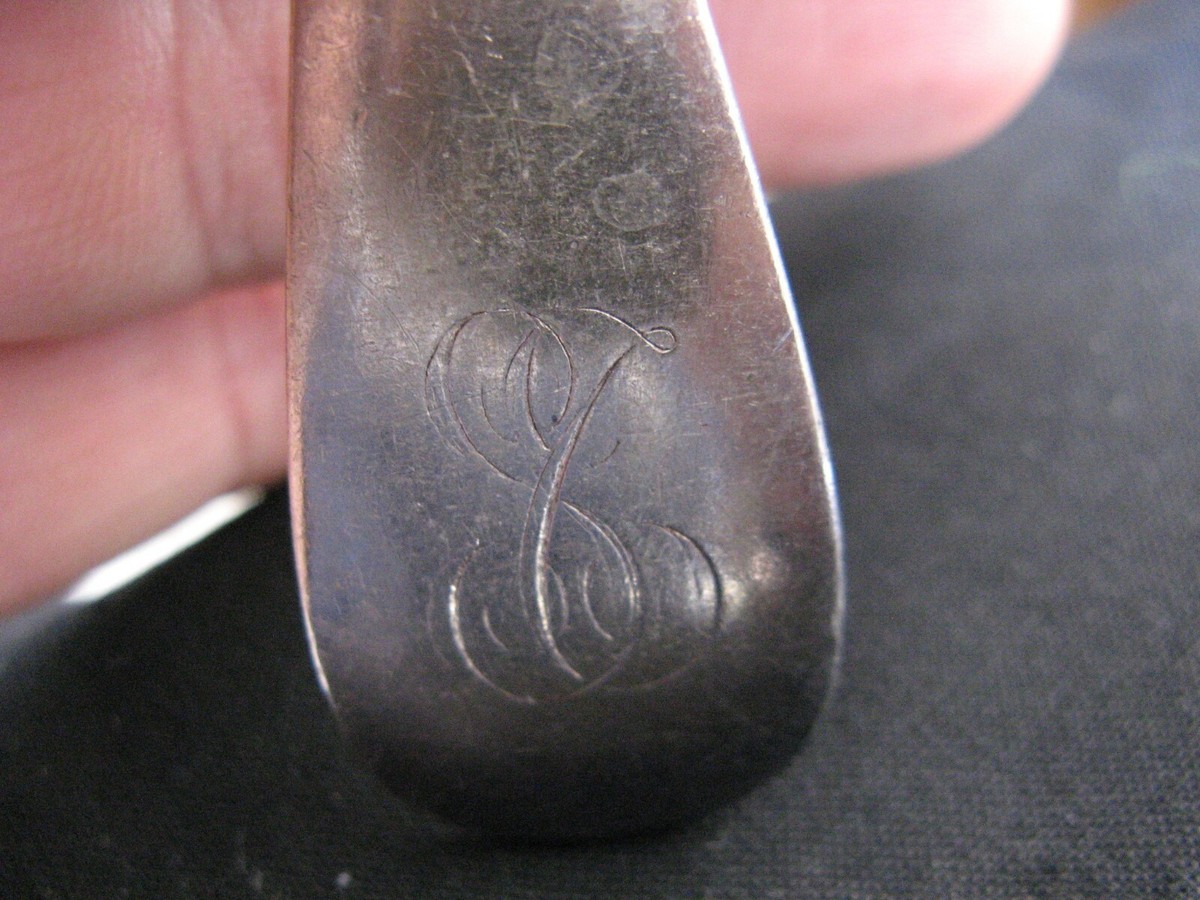 Vieux Couverts En Argent Ravinet D'Enfer Du 19ème Avec Monogramme – 3 Cuillères Et 3 Fourchettes