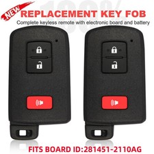 2 Keyless Smart Key Remote Fob Hyq14fba For Toyota Tacoma 2015-2019 281451-2110