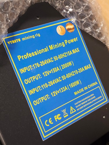 2000W Mining Power Supply PSU, VTRETU Mining Rig PSU ATX PC Power Supply - Afbeelding 2 van 5