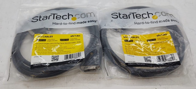 Lot of 2 Startech 6ft DVI-D Single Link Video Cable 19-pin Male to Male DVIMM6