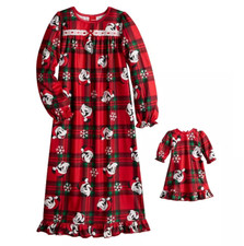 Disney Girls Mickey Mouse Nightgown  Doll Gown Bundle Pajama Jammy Size 8 NEW