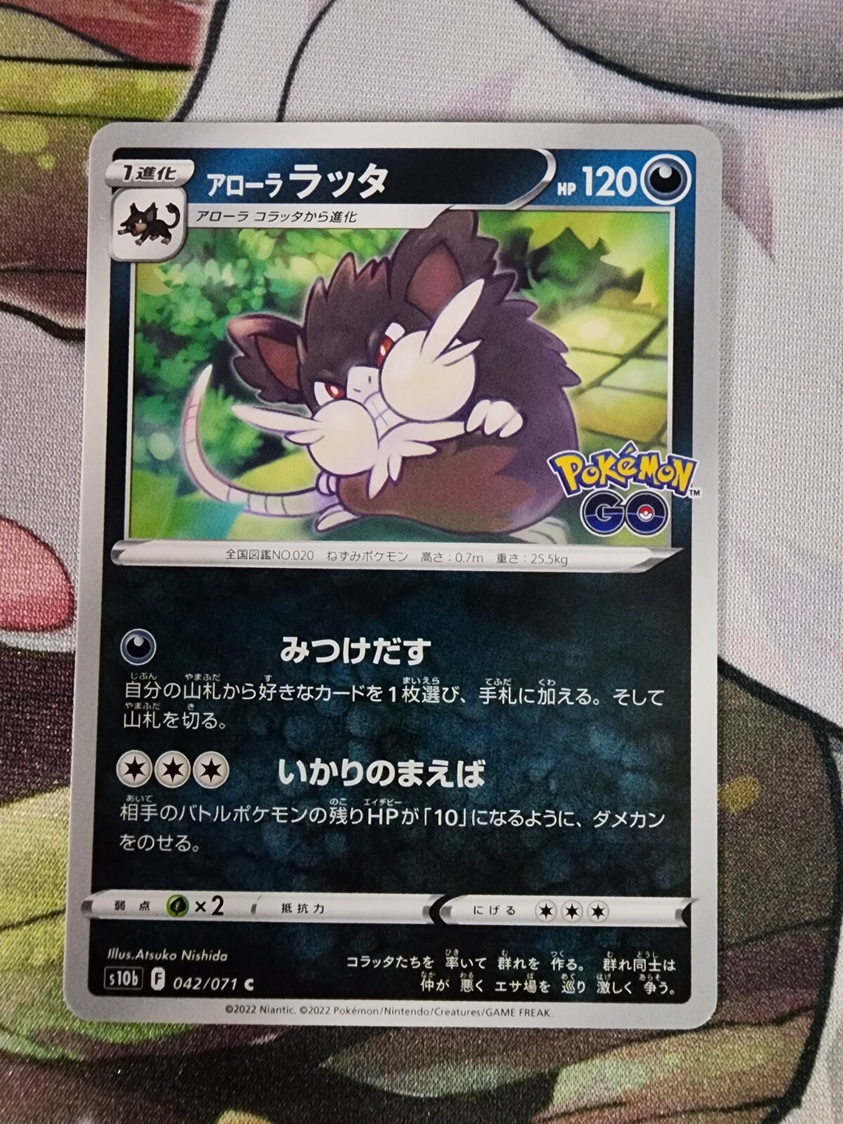 Alolan Raticate C Pokemon Card 042/071 S10B Japanese Pokemon Go