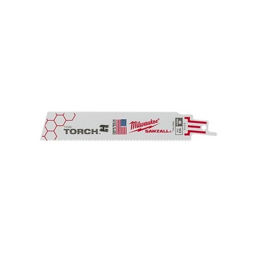 Milwaukee 48-00-5784 SAWZALL The TORCH 6" 18-TPI Metal Demolition Blades, 5-Pk