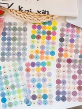 1 cute kawaii korean smiley sticker sheet journal stationery color diy washi art