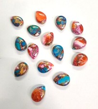  WHOLESALE PURPLE DALIHA COPPER TURQUOISE CABOCHON PEAR SHAPE LOOSE GEMSTONE