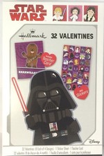 32 Star Wars Valentines, Stickers Teacher Cards Hallmark Darth Vader Chewbacca