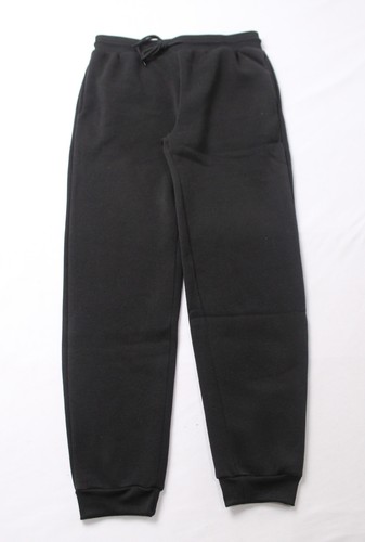 Pantalon de jogging homme bleu glace uni taille cordon EJ3 noir moyen neuf avec étiquette