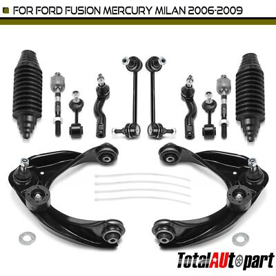 12x Control Arm w/Ball Joint Stabilizer Bar Tie Rod for Ford Fusion 06-09 Front