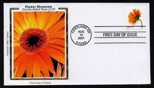 USA, SCOTT # 4176-4185, COLORANO SILK SET OF 10 FDC COVERS 2007 FLOWER BLOSSOMS - Picture 3 of 11