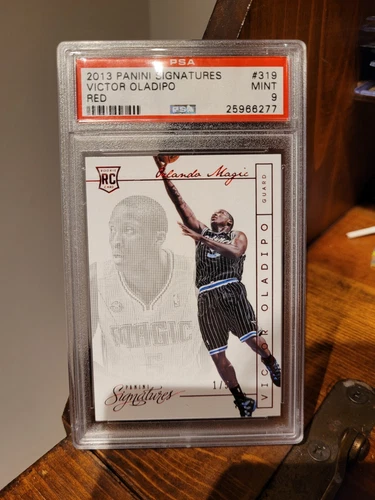 Victor Oladipo Rookie Card 1/5 PSA 9 POP 1!! 2013 Panini Signatures 319 Red