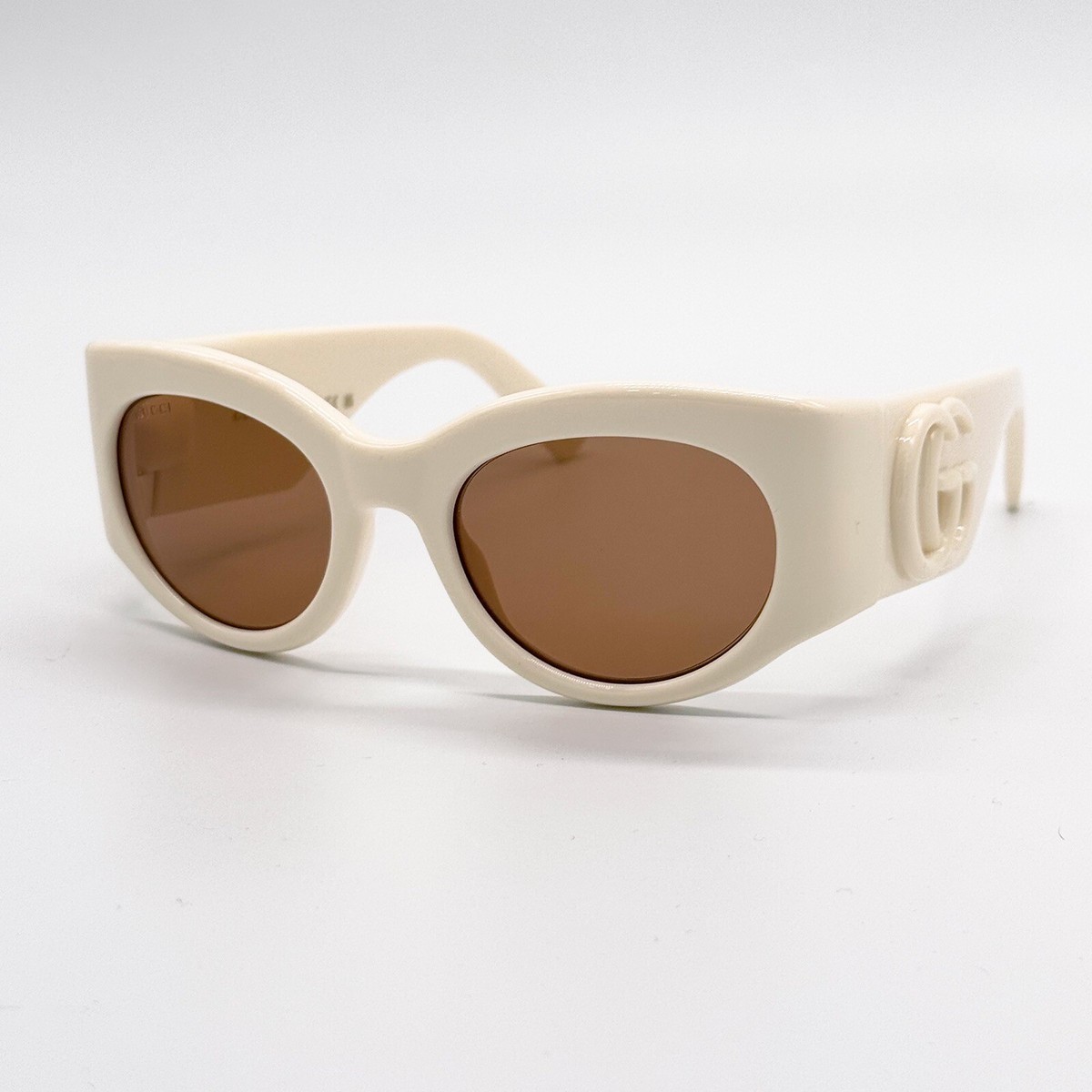 NEW GUCCI GG1544 004 WOMEN SUNGLASSES GUCCI GG 1544S 004 WHITE BROWN EYEWEAR NEW GG1544S 004 GUCCI IVORY BROWN WOMEN SUNGLASSES GUCCI GG  main image 2