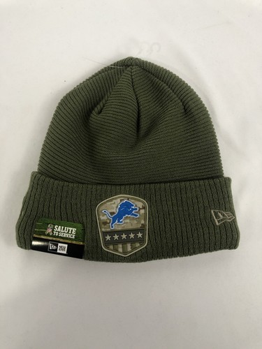 Detroit LIONS Olive Knit Beanie Hat 