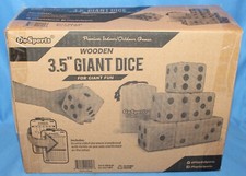 New GoSports Giant 3.5" Wooden Dice Set Premium Indoor/Outdoor Games