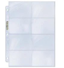 (10) Ultra Pro 8-Pocket Card Sheets Album Pages 2.75 x 3.5 Vintage Topps Bowman