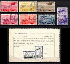 1934 TRIPOLITANIA - CIRCUITO DELL OASI SERIE COMPLETA CERTIFICATO STORICO DIENA
