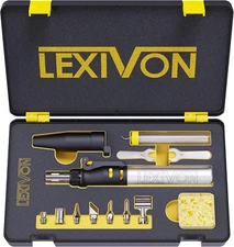 LEXIVON Butane Soldering Iron Multi-Purpose Kit | Cordless Self-Igniting Adjusta