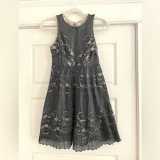 Free People Rocco sleeveless black lace party dress