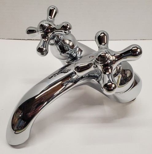 Vintage American Standard Chrome Bathroom Taps w/ Cross Handles NOS Faucets - Picture 6 of 11