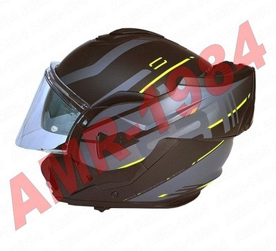 GIVI HX30FPUBY Modularhelm Reversibel X30 Pulsar Matt Schwarz Grau Gelb