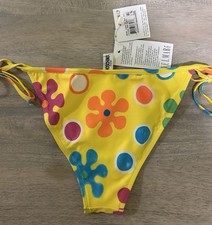Maillot De Bain Noir Vintage Moschino Années 90 - Taille 42 (US 10), Boutons Dorés, Neuf Sans étiquettes