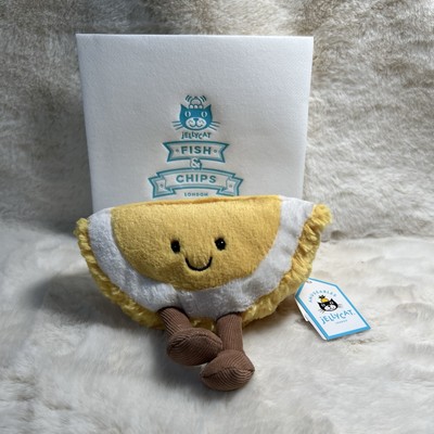 Jellycat World Exclusive Selfridges Amuseables Clemont Lemon + pin