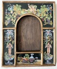 VTG Photo Picture Frame w/Reverse Painting on Glass Angels Garden