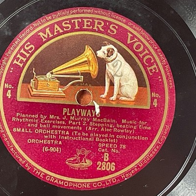 Playways, Music for Rhythmic Exercises, Part I, Dance Steps 78 RPM 10'' Record