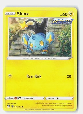 Shinx Common Normal SWSH05: Battle Styles 046/163 NM sowsow
